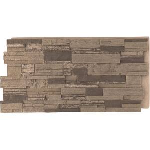 48-5/8 in. x 24-3/4 in. Cascade Stacked Stone, StoneWall Faux Stone Siding Panel