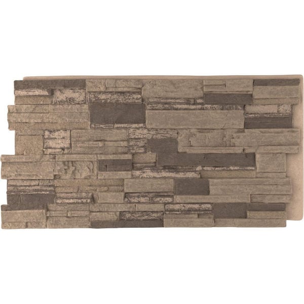 Photo 1 of 48-5/8 in. x 24-3/4 in. Cascade Stacked Stone, StoneWall Faux Stone Siding Panel