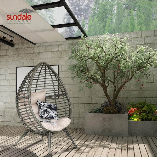 Sundale outdoor wicker rocking chair discount rattan outdoor patio yard furniture all