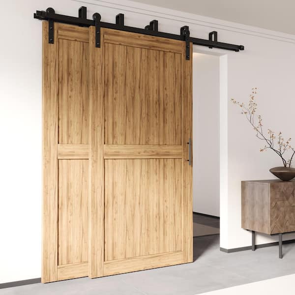 HOMACER 20 ft./240 in. Black Rustic Double Track Bypass U-Shape