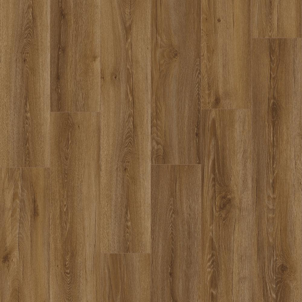 TrafficMaster Kettle Keep Oak 8 mm T x 8 in. W Water Resistant Laminate Wood Flooring (21.3 sqft/case), Medium -  360831-27096
