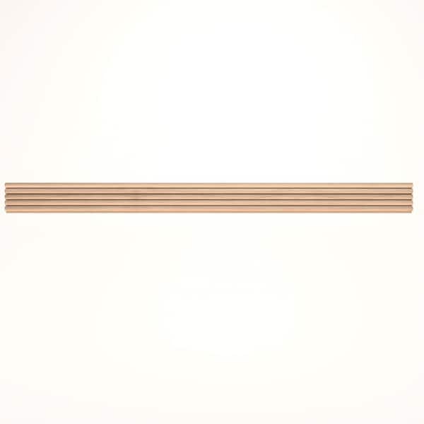 Ejoy 94.5 in. x 6 in x 0.8 in. 5 Grid Semi Circle Wood Wall