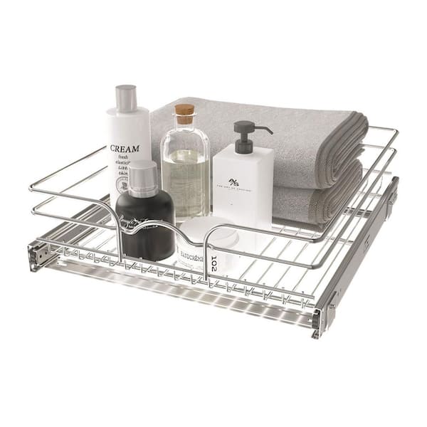 Rev-A-Shelf Silver Kitchen Cabinet Pull Out Shelf Organizer, 18 in. x 20 in.