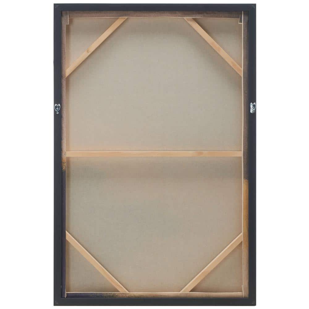 Moody Abstract Mixed Media Canvas Wall Art in Black Frame