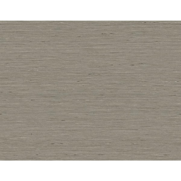 Seabrook Designs 60.75 sq. ft. Heathered Charcoal Bangkok Embossed Vinyl Unpasted Wallpaper Roll