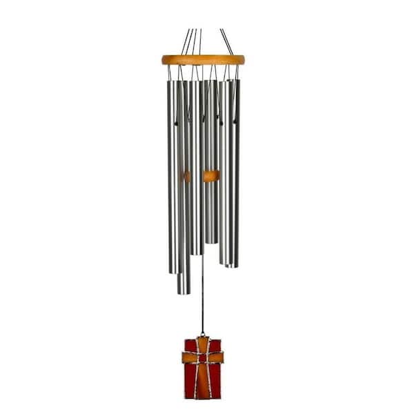 28 in. Aluminum Stained Glass Wind Chimes