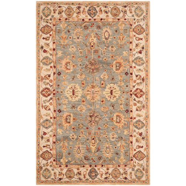Safavieh Anatolia Blue/Ivory 9 ft. x 12 ft. Area RugAN547A9 The