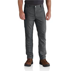 Carharrt Rugged Flex Relaxed Fit Duck Double Front Utility Work Pant Gray  38x30