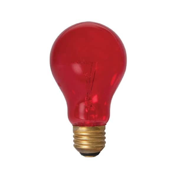 Smart Electric Smart Alert 25-Watt Incandescent A-19 Emergency Flasher Light Bulb - Red