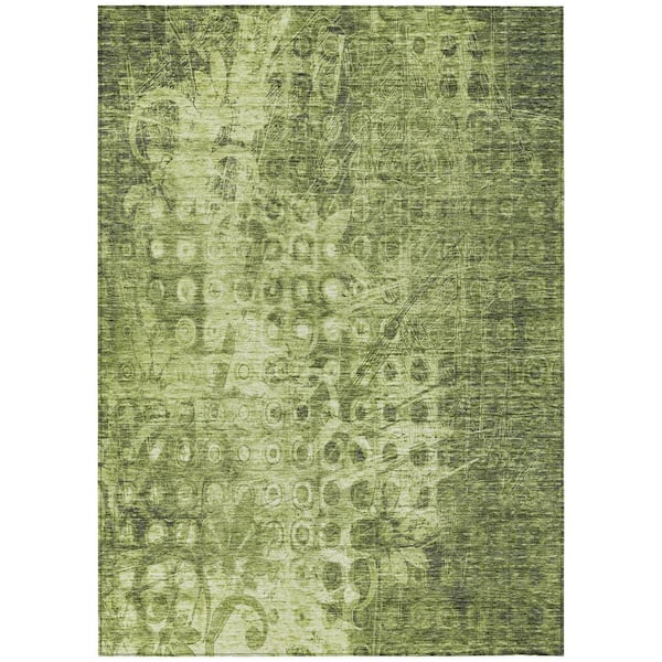 Addison Rugs Chantille ACN577 Olive 5 ft. x 7 ft. 6 in. Machine Washable Indoor/Outdoor Geometric Area Rug