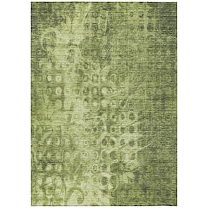 Chantille ACN577 Olive 8 ft. x 10 ft. Machine Washable Indoor/Outdoor Geometric Area Rug