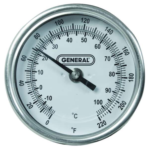 General Tools 36 Inch Lomg-Stem Indoor/Outdoor Agricultural Soil Compost Thermometer with Analog Dial and NPT fitting