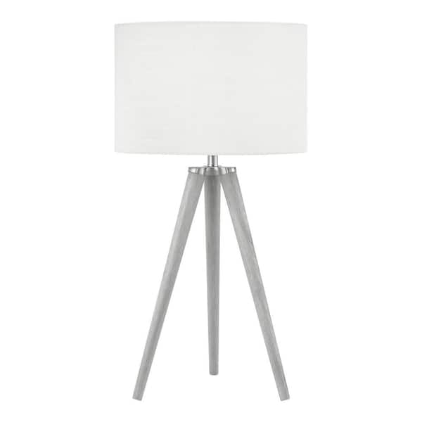 Drakewood 26 in. Natural Wood Tripod Table Lamp