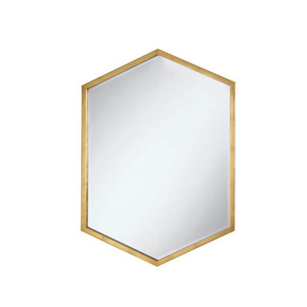 Benjara Medium Irregular Gold Modern Mirror (34 in. H x 24 in. W)