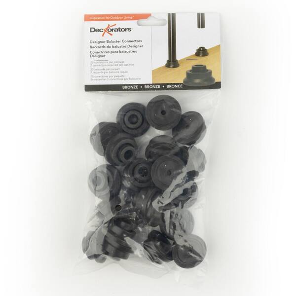 Deckorators 0.71-in x 1.31-in Estate Bronze Plastic Baluster Connector (20-Pack)