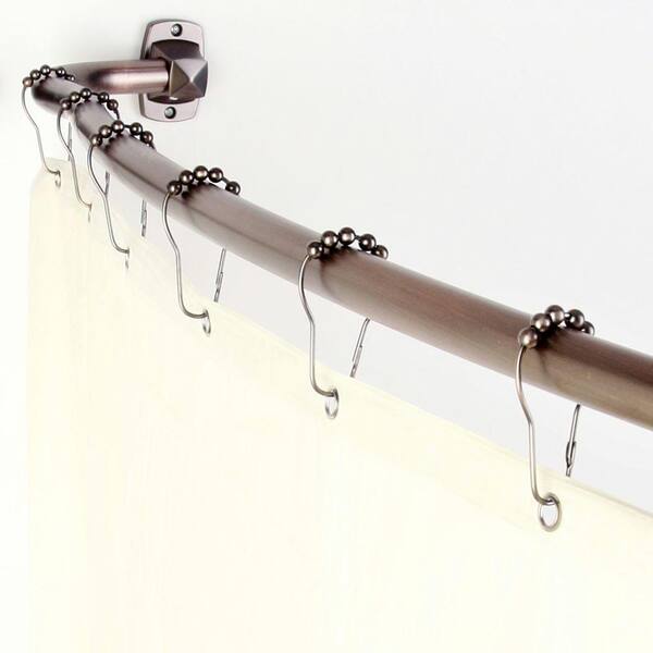 Elegant Home Fashions Curved Adjustable Shower Rod Value Pack in 3 in1 in Oil Rubbed Bronze