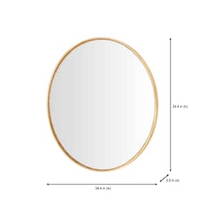 Round Convex Mirror in Gold (24 in. D)