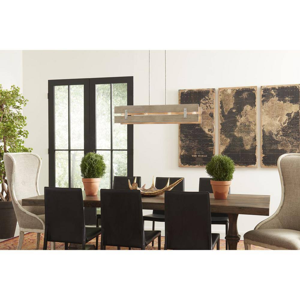 Hemsworth Galvanized Finish Four-Light Coastal Chandelier