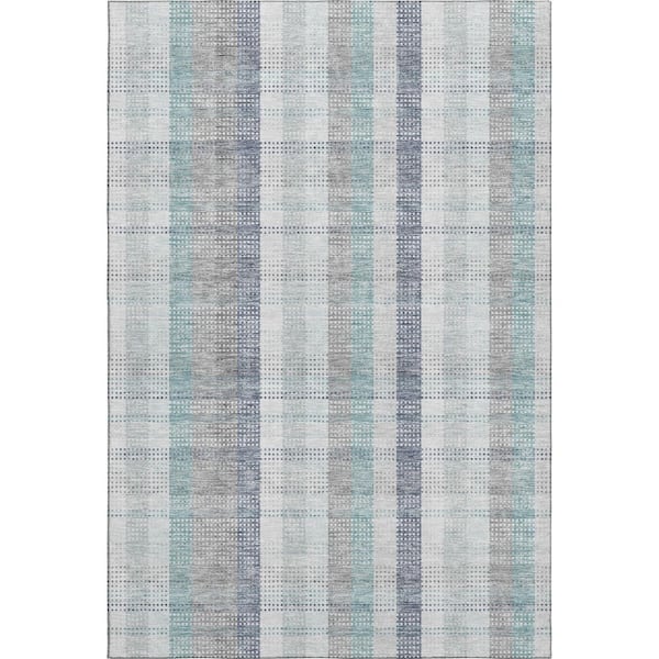Addison Rugs Mayfield Premium Machine Washable Abstract AMF966 Silver 10 ft. x 14 ft. Area Rug