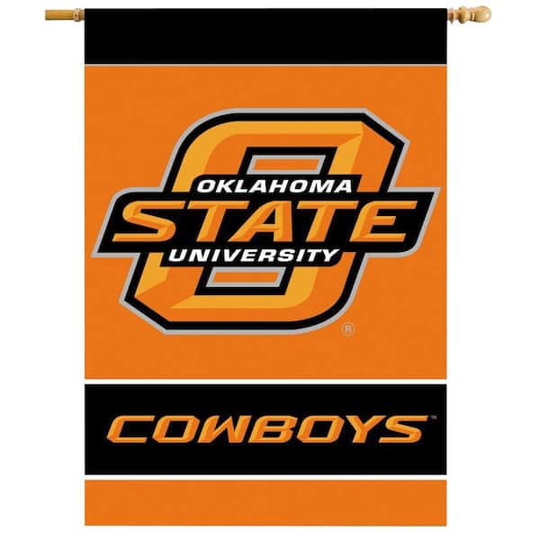 BSI Products NCAA 28 in. x 40 in. Oklahoma State 2-Sided Banner with Pole Sleeve