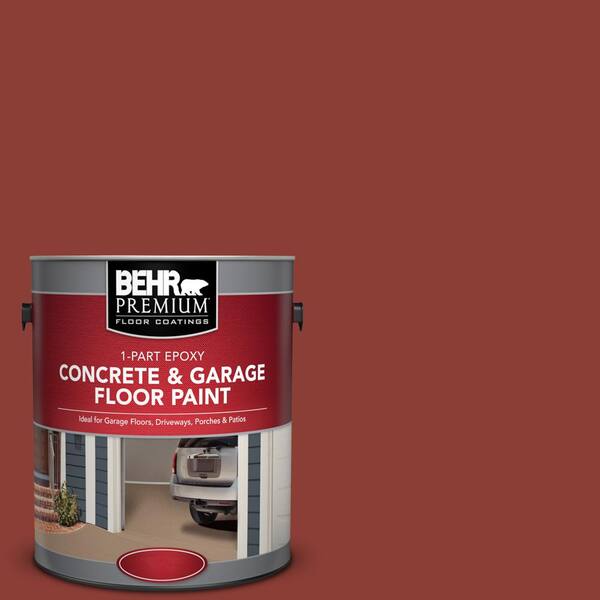 BEHR Premium 1 gal. #PFC-10 Deep Terra Cotta 1-Part Epoxy Satin Interior/Exterior Concrete and Garage Floor Paint