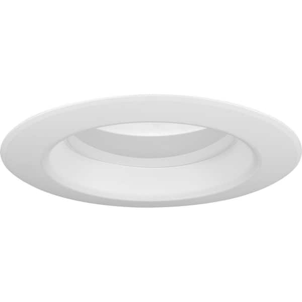 Intrinsic 6 in. LED Satin White Round Recessed Light Trim, 3000K