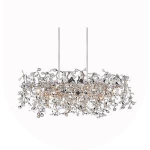 Flurry 7 Light Down Chandelier With Chrome Finish