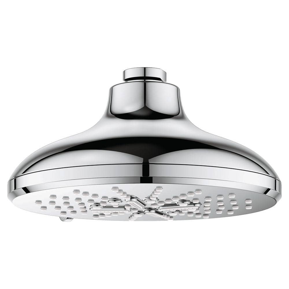 Chrome 3-Setting Wall Mounted Rain Shower Head
