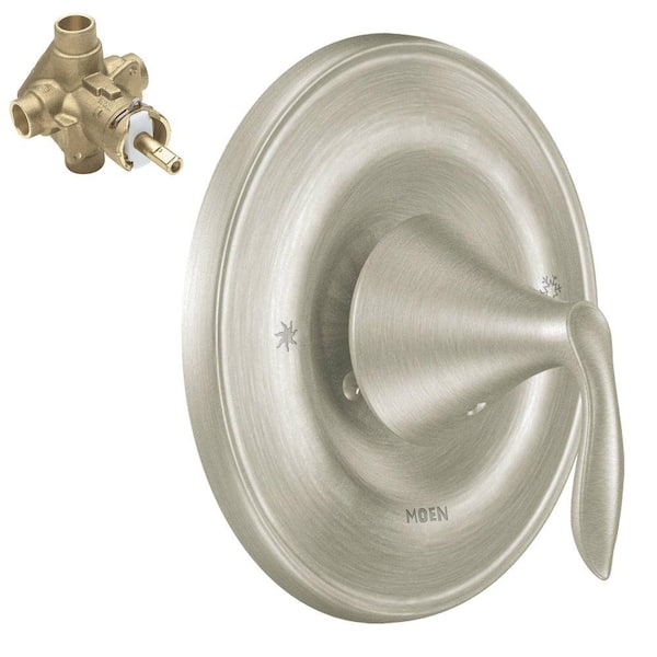 MOEN Eva Single-Handle Posi-Temp Valve Trim Kit in Brushed Nickel (Valve Included)