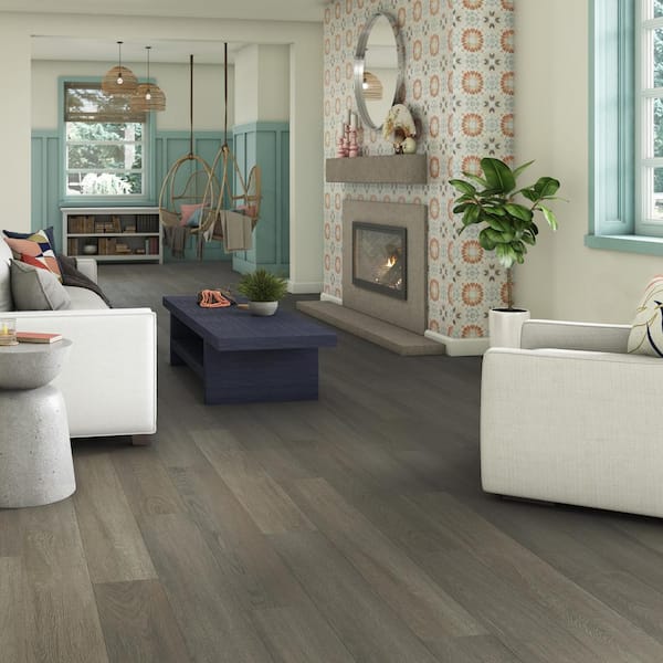 Liz Marie's Seaside Stone 20 MIL x 7 in. W x 48 in. L Click Lock Waterproof Lux Vinyl Plank Flooring (23.2 sqft/case)