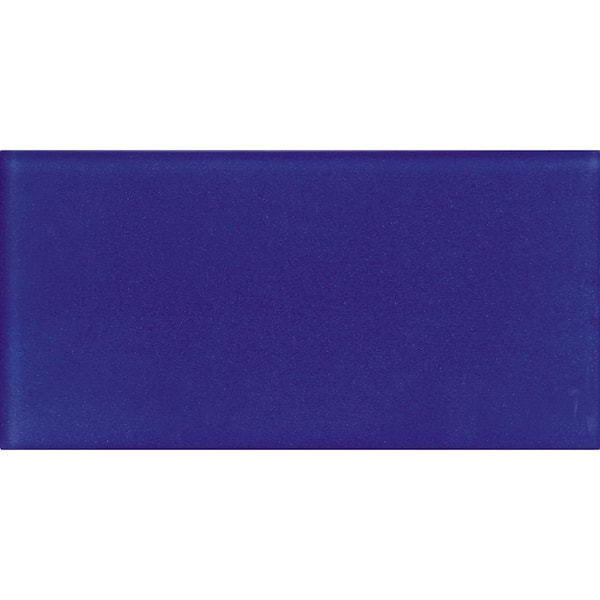 Apollo Tile Blue 3 in. x 6 in. Matte Finished Glass Mosaic Tile Sample (0.12 sq. ft./Piece)