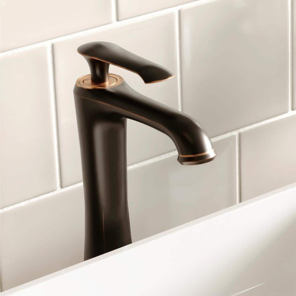 Woodburn Oil Rubbed Bronze Vessel Bathroom Faucet with Pop-Up Drain