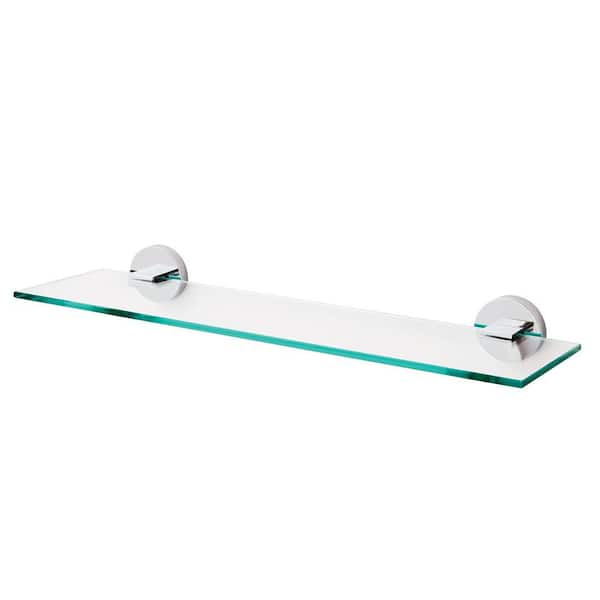 Speakman Neo 5.31 in. W Wall-Mounted Bathroom Glass Shelf in Polished Chrome