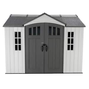 10 ft. W x 8 ft. D Resin Dual Entry Outdoor Storage Shed (80 sq. ft.)