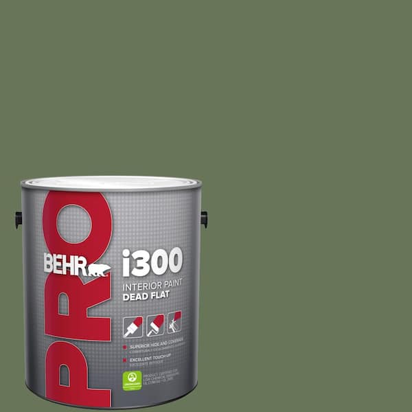 BEHR PRO 1 gal. #PPU10-01 Scallion Dead Flat Interior Paint