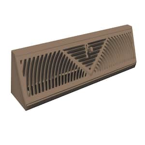 18 in. Steel Brown Baseboard Diffuser Supply