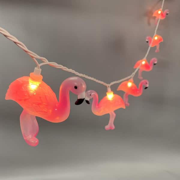 Brite Star 10-Light Flamingo Clear Light Set 96-602-00 - The Home