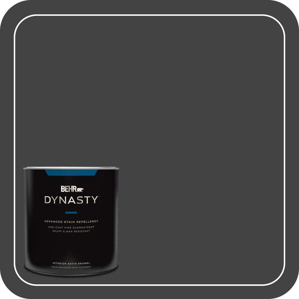 1 qt. #S-H-790 Black Suede Satin Enamel Interior Stain-Blocking Paint & Primer price history on PriceWatchPro