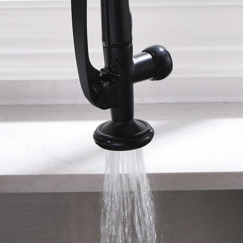 Commercial Brushed Nickel Pull Down Sprayer Kitchen Faucet