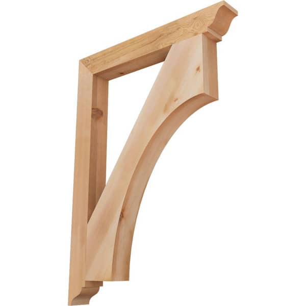 Ekena Millwork 3.5 in. x 44 in. x 32 in. Western Red Cedar Westlake Traditional Smooth Corbel