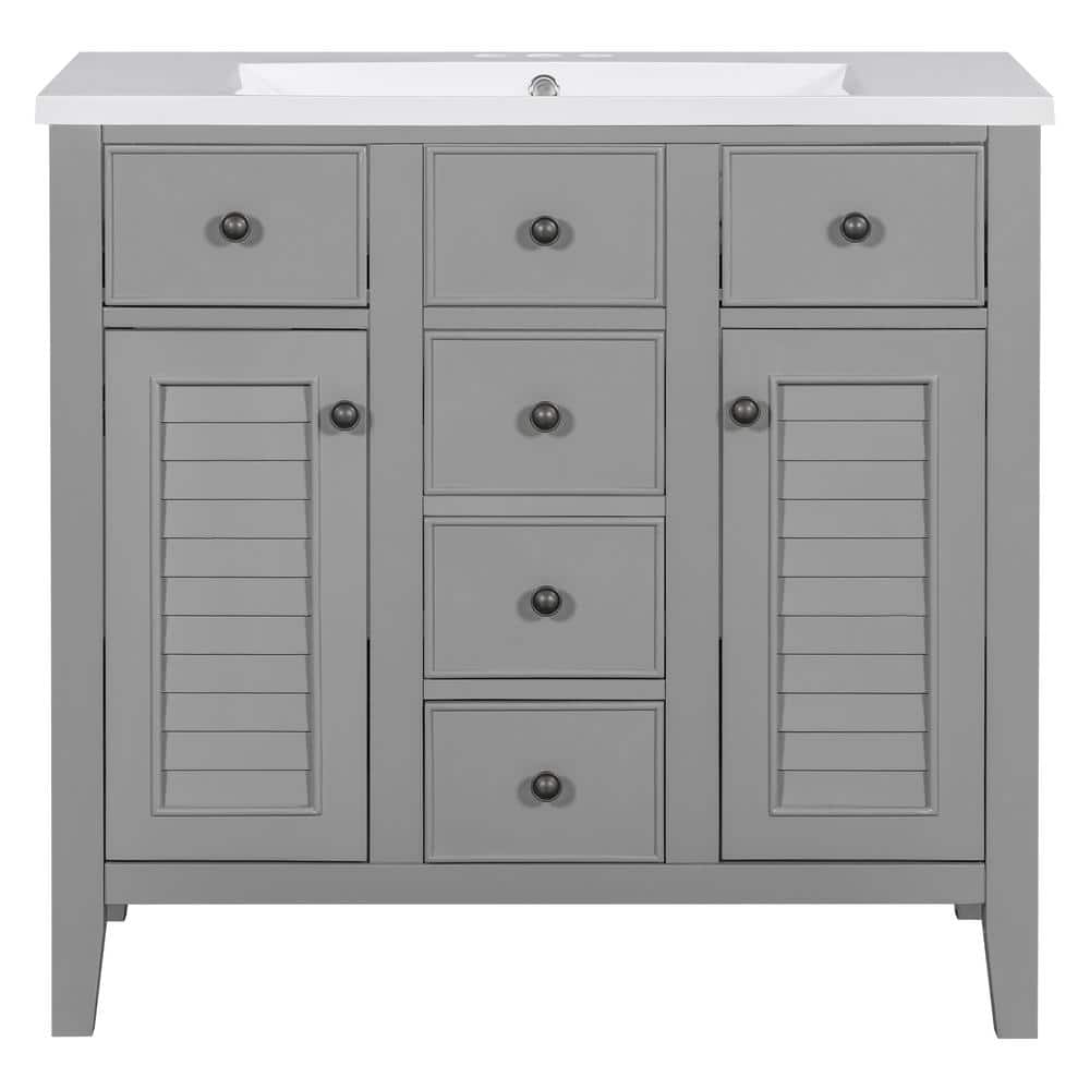 Serenitywh 36 in. W x 18.03 in. D x 34.38 in. H Single Sink Bath Vanity in 