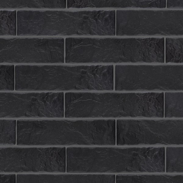 Merola Tile Opera Black 3-1/8 in. x 11-3/8 in. Porcelain Floor and Wall Tile (13.1 sq. ft. / case)