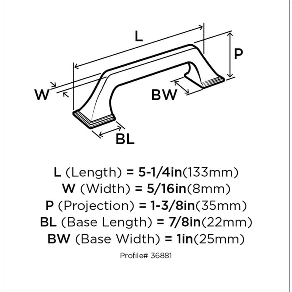 Polished Chrome 3-3/4 inch Cabinet Drawer Pull Handle