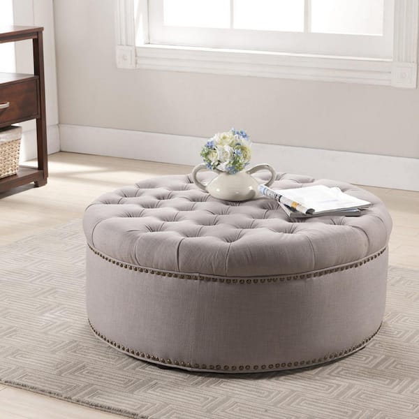 Baxton Studio Iglehart Traditional Beige Fabric Upholstered