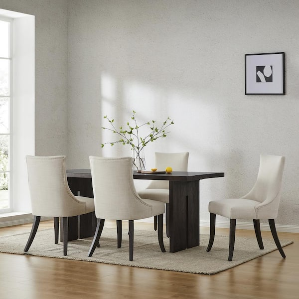Thea Linen Fabric Dining Chair (Set of 2)