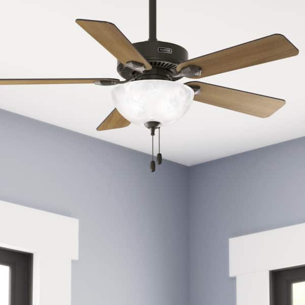 Swanson 44 in. Indoor New Bronze Standard Ceiling Fan with LED Bulbs Included