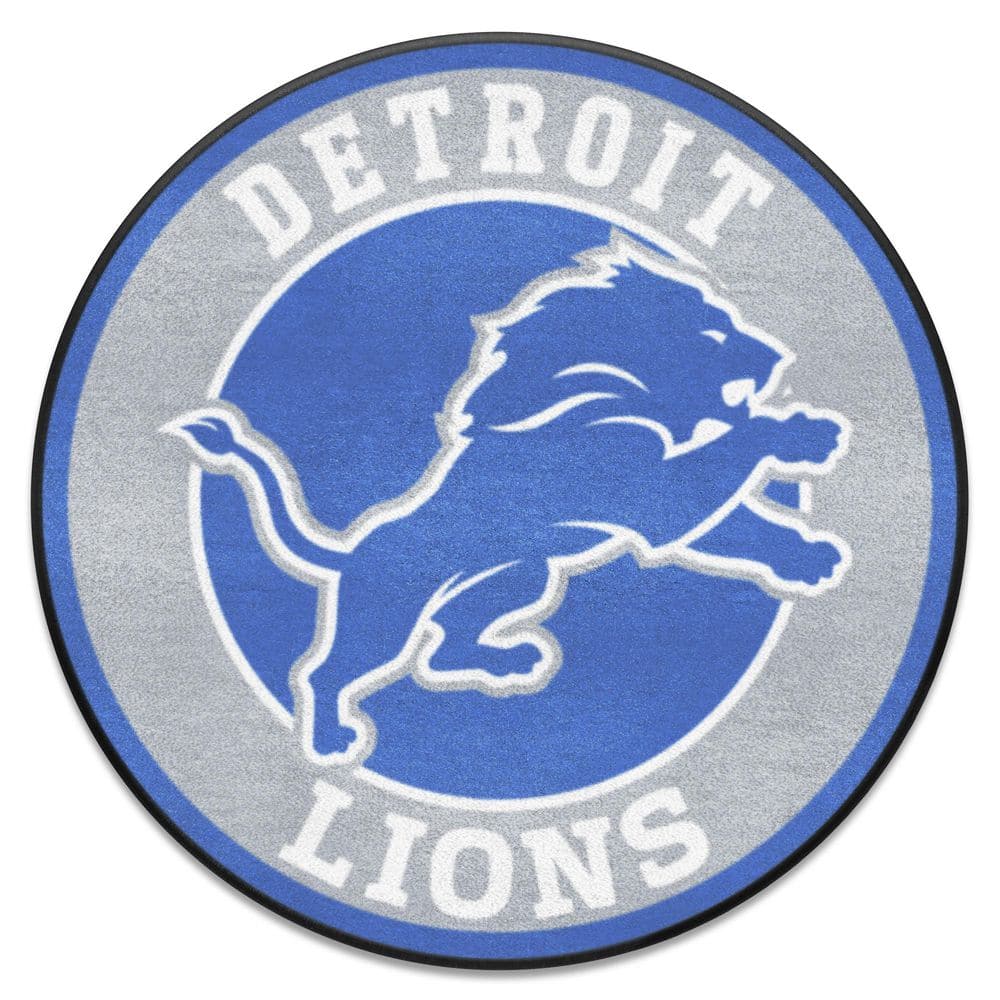 FANMATS NFL Detroit Lions Blue 2 ft. x 2 ft. Round Area Rug 17958 - The  Home Depot