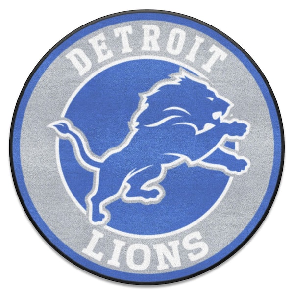 FANMATS NFL Detroit Lions Blue 2 ft. x 2 ft. Round Area Rug