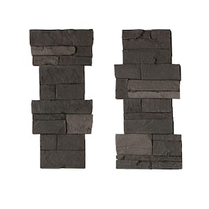 Stacked Stone 11.25 in. x 24 in. Iron Ore Faux Pillar Panel Siding