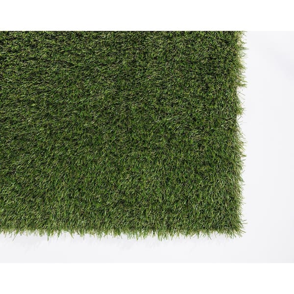 TrafficMaster Soft Fescue 6 ft. x 12 ft. Green Artificial Grass Rug